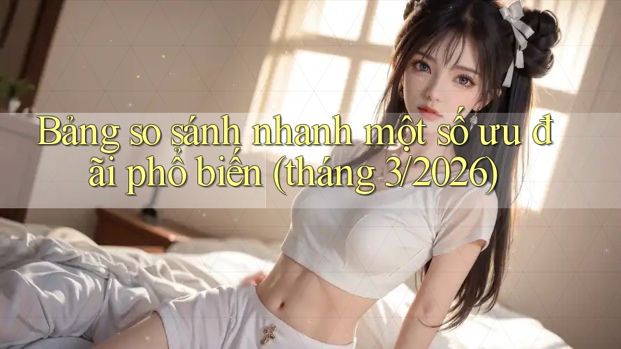 Bảng so sánh nhanh một số ưu đãi phổ biến (tháng 3/2026) Bảng so sánh nhanh một số ưu đãi phổ biến (tháng 3/2026)