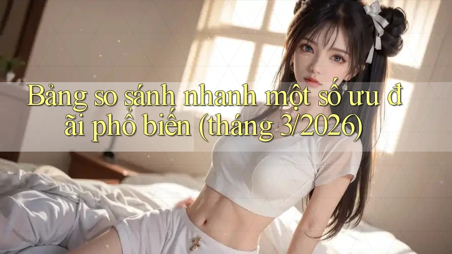 Bảng so sánh nhanh một số ưu đãi phổ biến (tháng 3/2026)