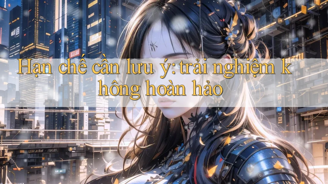 Hạn chế cần lưu ý — trải nghiệm không hoàn hảo Hạn chế cần lưu ý — trải nghiệm không hoàn hảo